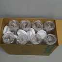 GUSTO [50 oz - 8 Pack] Plastic Carafe with Lid, Large Capacity Square Base - Clear Pitcher with Flip Top Lid, Easy-Pour Spout Juice Containers with Lids - Perfect for Mimosa Bar, Water, and Cold brew