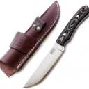GCS Handmade Micarta Handle D2 Tool Steel Tactical Hunting Knife with leather sheath Full tang blade designed for Hunting & EDC GCS 307