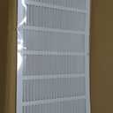 HVAC Premium 32'' x 12'' [Duct Opening] Flat Stamped Steel Return Air Grille - Sidewall and Ceiling - HVAC Vent Duct Cover - White [Outer Dimensions: 33.75''w X 13.75''h]