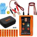 THIKPO Universal Fuel Injector Tester and Cleaner Tool Kit, DIY Cleaning Tool Kit, 8 Pulse Modes, 4 Wire Dual Channel for 2 Fuel Injectors, 8 Size Cleaning Adapters, 12V/5V Output Power