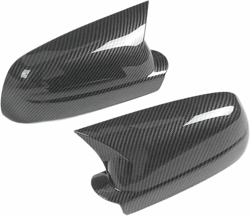 DHUSMQ Compatible with VW Golf 4 MK4 1998-2002 Passat B5 Jetta Car Rearview Side Mirror Cover Sticker Wing Cap Exterior Door Case Trim Carbon Auto(Gloss Black)