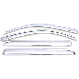 Auto Ventshade [AVS] Outside Mount Rain Guards for 2015-2024 Ford Edge | Window Vent Visors, 4 pcs. - Chrome | 684930