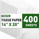 400 Sheets White Tissue Paper for Gift Bags, Crafts, Packaging, Storage, Art - 14" X 20" Christmas, Wedding, Birthday and Flower Decoration Bulk