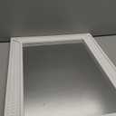 Rattan Trim Wall Mirror, 18' x1.25' x 23.75' , White