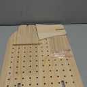 SMUVSMU 2 Pcs Wooden Pegboard Display Stand for Jewelry Keychains 25 Dowel Rods Accessories Rack, Earrings Organizer with Oval Pegboard Design for Craft Shows, Boutique Retail,Vendor Displays