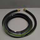 SYEENIFY Kink Free Garden Hose 10ft 5/8", Heavy Duty Hybrid Water Hose, Ultra Durable Flexible Rubber Hose with Sprayer Nozzle,Leakproof Yard Outdoor Hose with Brass Solid Connector