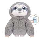 SUZZIPAD Microwavable Stuffed Animal, Heated Sloth Plush for Anxiety, Bedtime, Cuddle & Companion, Soreness & Stress Relief, Warmer Plueshies, Microwave Heating Pad, Gifts for Women, Gray