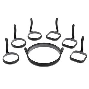 Blackstone Egg & Omelet Ring Kit (6 Piece Set) – Non Stick Silicone Egg & Omelette Cooker Mold for Pancake, Patties & English Muffin – Round Egg Cooking Shaper–Griddle Accessories for Breakfast - 5515