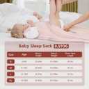 Baby Sleep Sack 12-18 Months Baby Wearable Blanket 100% Cotton TOG 0.5 2-Way Zipper Newborn Sleeping Bag, 3 Pack Comfy Lightweight Sleep Sacks for Babies