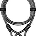 Titanker Bike Lock Cable,12mm Thick Security Cable with Loops Heavy Duty Steel Cable Vinyl Coated Bike Cable Lock Security Chain 7ft