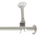 Room/Dividers/Now Adjustable Extra Long Curtain Rod - Ceiling Mounted Curtain Rod - 108-168" Window Bar for Ceiling or Wall - Sturdy and Stylish Solution for Windows and Room Dividers (White)