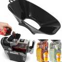 Anti-Splash Flow Hood For Slushie Machine FS301/FS300 - Liquid Guide Cover - Slushie Machine Accessories - No Spills When Pouring Beverages/Fruit Juices (Black)