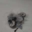 HOLKIE Caster Wheels 4 inch Total Locking Stem Casters, 3/8" -16 x 1 (Stem Diameter 3/8", Stem Length 1") Threaded Stem Casters Swivel Casters Set of 4 Heavy Duty Castors Black