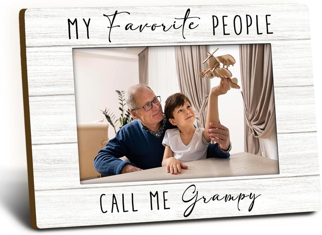 Foyoulame Pops Gifts Picture Frame 4x6, PopsGrandpa Wooden Picture Frame, Christmas Fathers Day Birthday Gifts for PopsGrandpa from Grandkids, Call Me Pops Decorative Photo Frames for Table Desk Decor