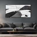 Abstract Canvas Art Home Wall Decor Black and White Abstract Wall Art Framed Artwork Modern Home Wall Decor for Living Room Bedroom Office 20"x40"