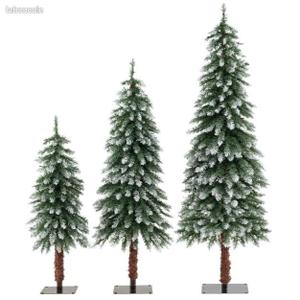 Pre-Lit Christmas Tree Set of 3 Slim Artificial Lighted Xmas Decoration 3/4/5 FT