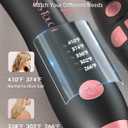 Rotating Curling Iron 1 Inch, Automatic Extra-Long Barrel Curling Iron with 30s Fast Heating for Beginners Long Hair Lasting Waves, Adjustable Temperature, Universal Voltage for Travel, Rose Gold