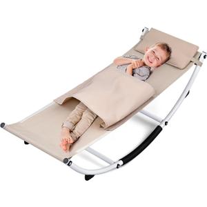 Yousoontic Kids Sensory Rocking Chair Sensory Rocker with Pillow and Blanket Outdoor Indoor Lounge Recliner Chair Gifts for Toddlers Baby Children ADHD Autism
