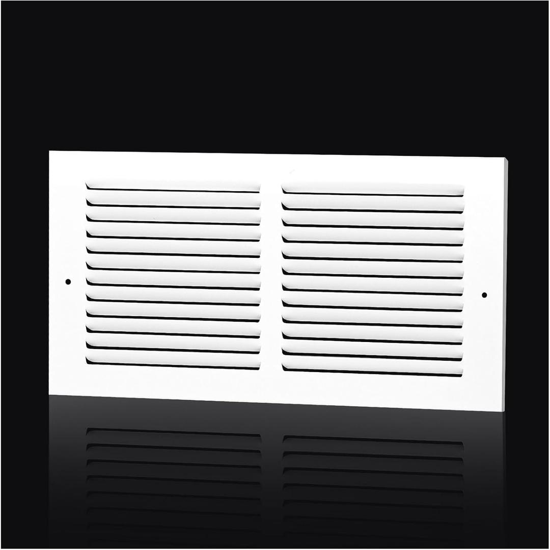 14x6 Return Air Grille Fits 14"W x 6"H Duct Opening,AC Air Return Vent Cover for Ceiling or Sidewall,Solid Steel HVAC Cold Air Return Vent Cover Without Filter Housing,Outer Dimension:15.75"WX7.75"H