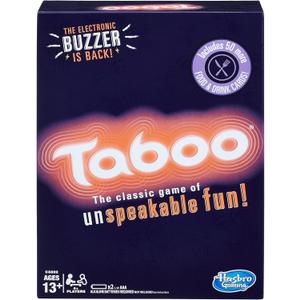 Hasbro Gaming Taboo Party Board Game with Buzzer for Kids Ages 13 and Up