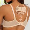 Women's Balconette Lace Bra Sexy Unlined Sheer Bras Demi See Through Underwire Lift Bralette