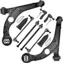 ASTAPRO - 10pc Front End Suspension Kit for 2013-2016 Dodge Dart 2 Lower Control Arms with Ball Joints 2 Sway Bar Links 4 Inner Outer Tie Rods 2 Boots Replacement