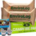 EnviroLog Campfire Pack, 2 Fire Logs, 2 Fire Starters, and 2 Color Flames, for Indoor or Outdoor Fireplace, Fire Pit, Bonfire, and Camping  Safe & Sustainable
