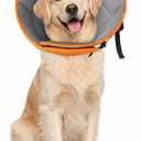 Dog Cone for Large Dogs After Surgery, Soft Dog Cone Collar for Dogs to Stop Licking, Adjustable Comfy E-Collar Alternative Lightweight Post-Surgery Recovery Elizabethan Collar for Pet (XL(Neck Girth:16.54"-21.65"))