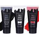 BOBISUKA Face Body Paint, Water Based Face Painting for Art Theater Halloween Party Cosplay Clown SFX Makeup for Women Adults, Non-Toxic Washable, Black, Red, White