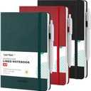Hardcover Journal Notebook, A5 (5.7"x8.4"), Single Pack 160 Pages Lined Journaling Notebooks with Pen, for Women, Men, Work, Writing, Travel, 100GSM Ruled Paper, School Office Supplies, Red