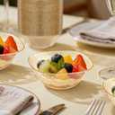 bUCLA 50Pack Gold Glitter Plastic Small Bowls - 8oz Disposable Ice Cream/Salsa/Dipping/Dessert/Sauce/Small Serving Bowls for Party