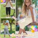 3 Pack Girls Capris for Teen 5-16 Y | Girls Capris, Back to School Outfits, Teen Kids Summer Clothes, Lightweight Drawstring Pocket