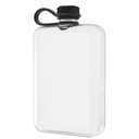 8.5 Oz Plastic Flask for Men, Hianjoo Leakproof Pocket Flask for liquid with Clear Body, Compact and Portable Flat Water Bottle for Hiking, Camping, Travel and Outdoor Use