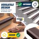 Stair Edge Protector 48 Ft - Brown Rubber Edge Trim for Steps - Stair Nose Molding - Rubber Nose Trim - Fit for Indoor and Outdoor - Non Slip and Waterproof