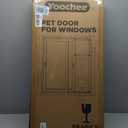 Vertical Cat Door for Window, Fits 31"-42" Height Window, 1-Min Install | Aluminum Frame + HD Glass | Weatherproof Design | Magnetic Closure Window Cat Door Insert, Adjustable Pet Door Window for Cats