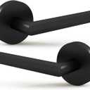 Mega Handles Ronn Dummy Lever & Lock Door Handle Set for Closet or French Doors Single Side, Non-Turning, Reversible Door Levers Fits All Standard Door Sizes, Screws Included - Matte Black (2 Pack)