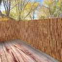 Natural Reed Fencing Rolls,6.5FT X 9.8FT Reed Screen Curtain Fence Covering Privacy for Outdoor Backyard PatioBrown