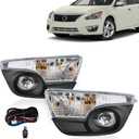 Pair Fog Light & Corner Turn Signal Lamp Assembly Fit for 2013-2015 Altima W/Wiring Driver and Passenger Side NI2531118