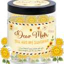 Positive Sunflower Jar with 60 Affirmation Cards, Uplifting Motivation Jar For Mom, Encouraging Sunflower Gifts For Mom Women, Emotional Support Gift, Funny Desk Decor, Gifts for Coworkers Women