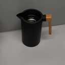 Hastings Collective Thermal Coffee Carafe 68 Oz - Large Stainless Steel Insulated Carafe - 2 Liter Double Walled Vacuum Thermos Coffee and Beverage Dispenser with Tea Infuser and Strainer (Black)