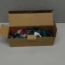 BOHON Red White and Green Christmas Lights Outdoor Faceted C6 50 LED 25ft Plug in Fairy Twinkle Warm String Lights Waterproof Extendable Green Wire for Indoor Patio Xmas Thanksgiving Tree Decoration