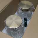 Glass Pitcher with Lid, 2 PACK 68 oz/2 Liter Vintage Water Pitcher, Clear Borosilicate Glass Water Carafe for Cold Brew, Coffee, Lemonade, Iced Sun Tea,Beverage, Milk, Heat Resistant