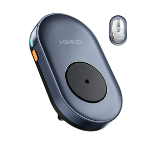HONKID Undetectable Mouse Jiggler - Auto Mover with On/Off Switch & USB Port, No Software Needed, Prevent Sleep/Lock for Home Office & PC/Mac/Desktop (Blue Black), Perfect for Gifts/Remote Work
