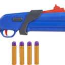 Nerf Fortnite Pump SG Blaster - Pump Action Mega Dart Blasting - Breech Load - 4 Official Mega Darts - for Youth, Teens, Adults, Blue,2.76 x 32.87 x 10.39 inches