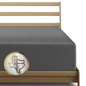 TEXAS LINEN CO. Premium Egyptian Cotton California King Size Fitted Sheet Only - Luxury 1000 Series Lonestar Lovin' 22" Extra Deep Pocket Cal King Fitted Sheet (Dark Grey), Hotel Bottom Sheets
