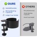 Sturdy and Durable Chair Cup Holder Compatible with Adirondack,Easy to Install Chair Cup Holder Attachment,Anti-Spill and Anti-Slip Chair Cup Holder Compatible with Adirondack Attachment