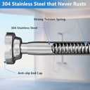 Umimile Shower Curtain Rod, 1 Inch Diameter Adjustable Spring Tension Curtain Rod, 304 Stainless Steel Shower Rod for Bathroom, Windows, Never Rust Non-Slip (Stainless Steel, 57-100)