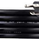 Extension Cord, 10 Ft, 3 Prong Outlet Extender, Indoor, 13 Amps, 125V, Black