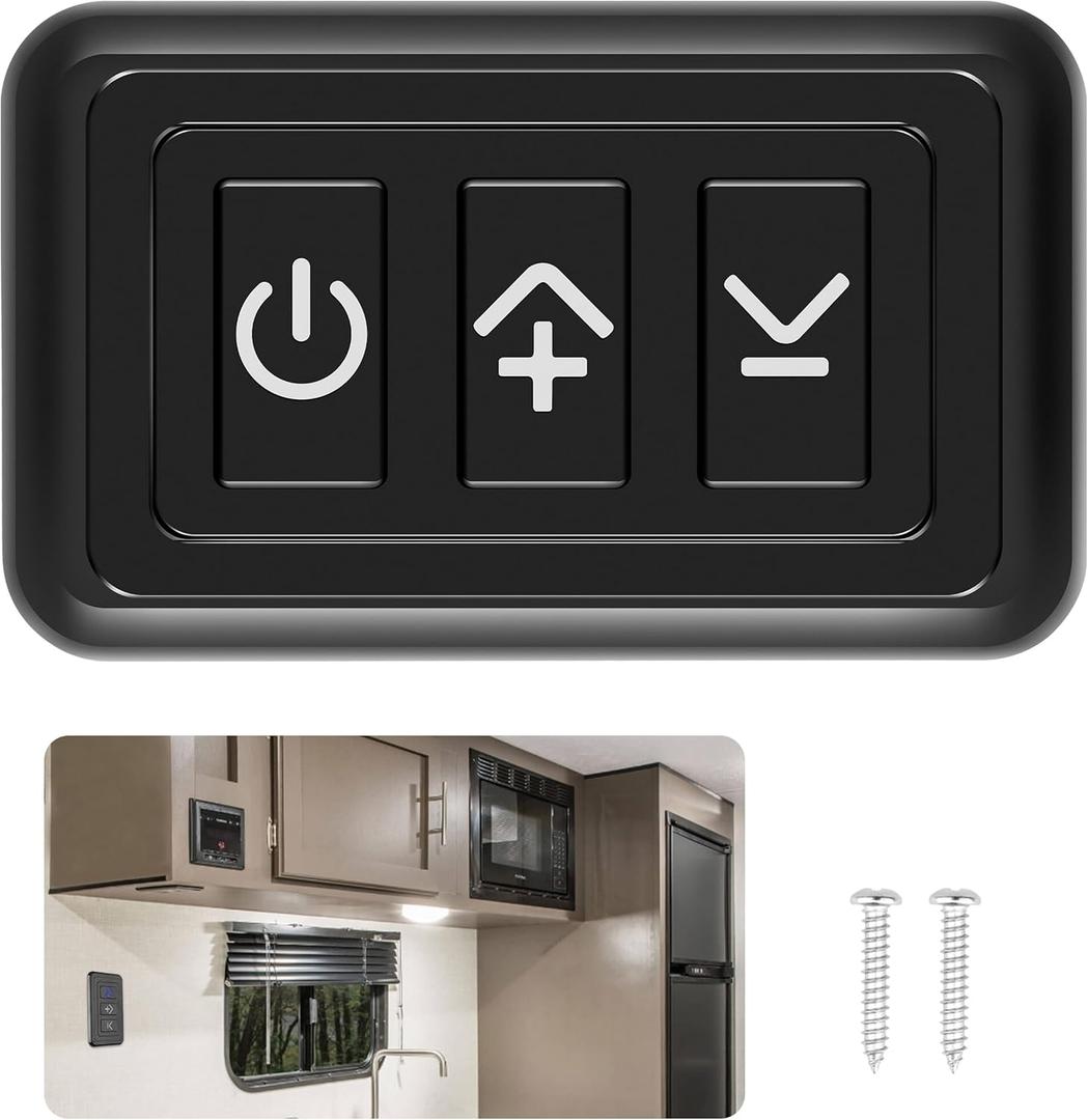RVZONE 12V Dimmer Switch | 12-24 Volt High Side PWM RV Light Dimmer for RV LED Interior Lights Fixture, Halogen, Incandescent, Used for Auto, Camper, Trailer Van Truck, Boat