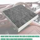 Car Cabin Air Filter, Activated Carbon Automotive Fresh Breeze Air Conditioner Filter, Vehicle Interior Accessories Replacement, Compatible with CR-V Civic Odyssey Accord Siming